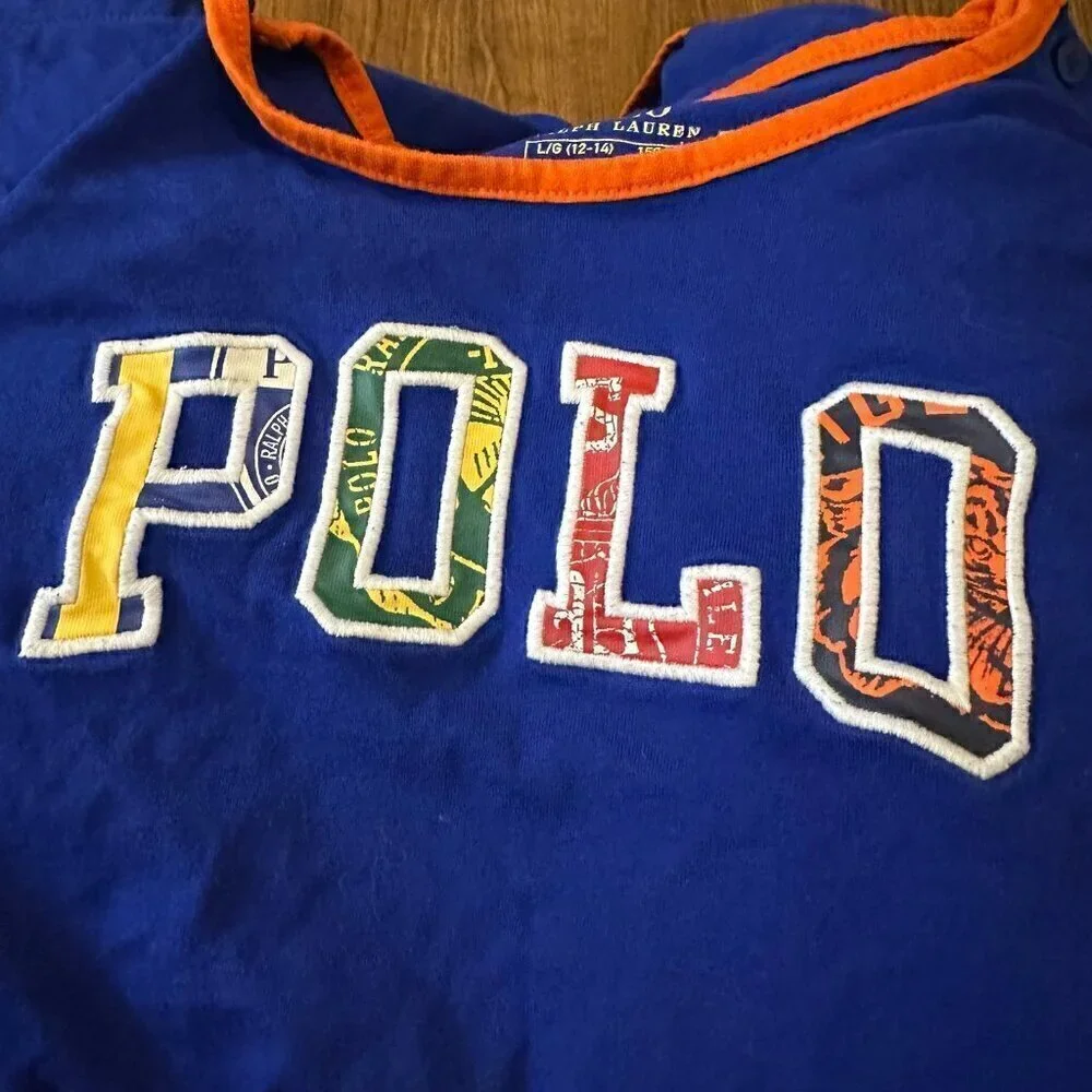 Polo Ralph Lauren Multicolour Polo Logo Print Romper in Cotton Jersey